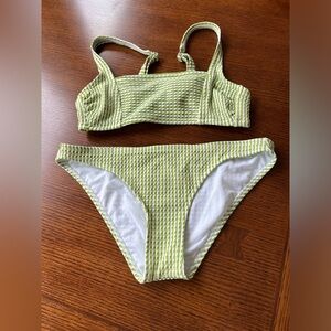 Xhilaration green/white 2 piece swimsuit